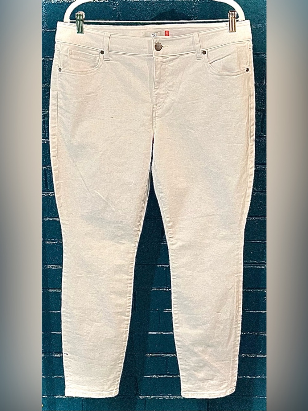 Women's White Stretch Skinny Jeans